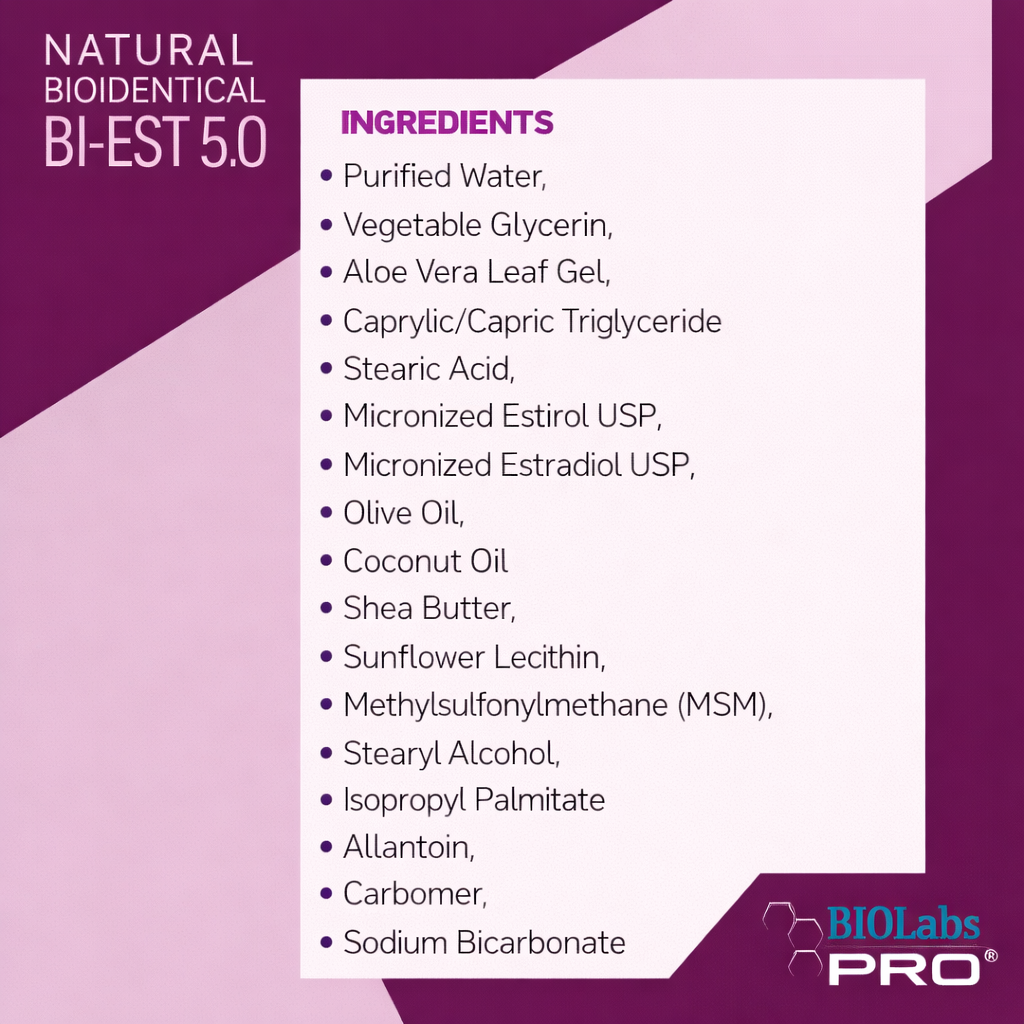BIOLabs PRO Natural ESTROGEN BI-EST 5.0 (3-pack bundle) 6 month Supply