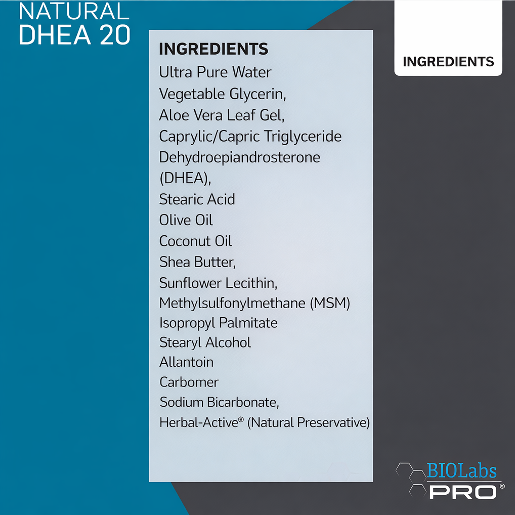 Prodhea BIOLabs PRO DHEA 20 CREAM 6 month Supply – Smarter Health And Aging