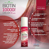 Natural 10,000mcg Biotin Cream with Collagen