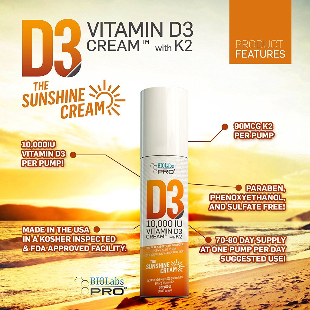 BIOLabs PRO Vitamin D3 Cream 10,000 IU